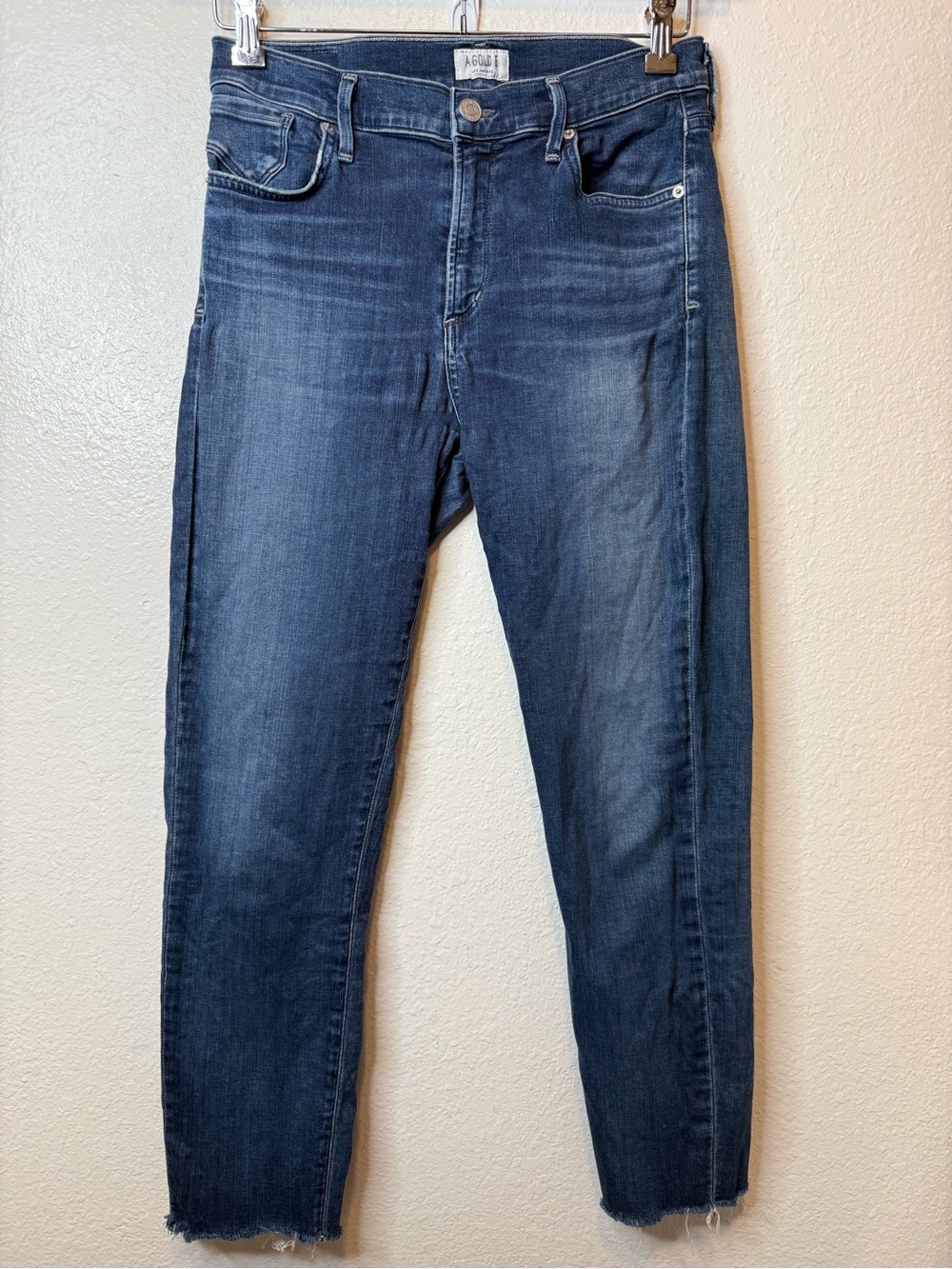 AGOLDE Women's Sophie Crop Raw Hem Skinny Jeans Size 29 Minimalist Preppy